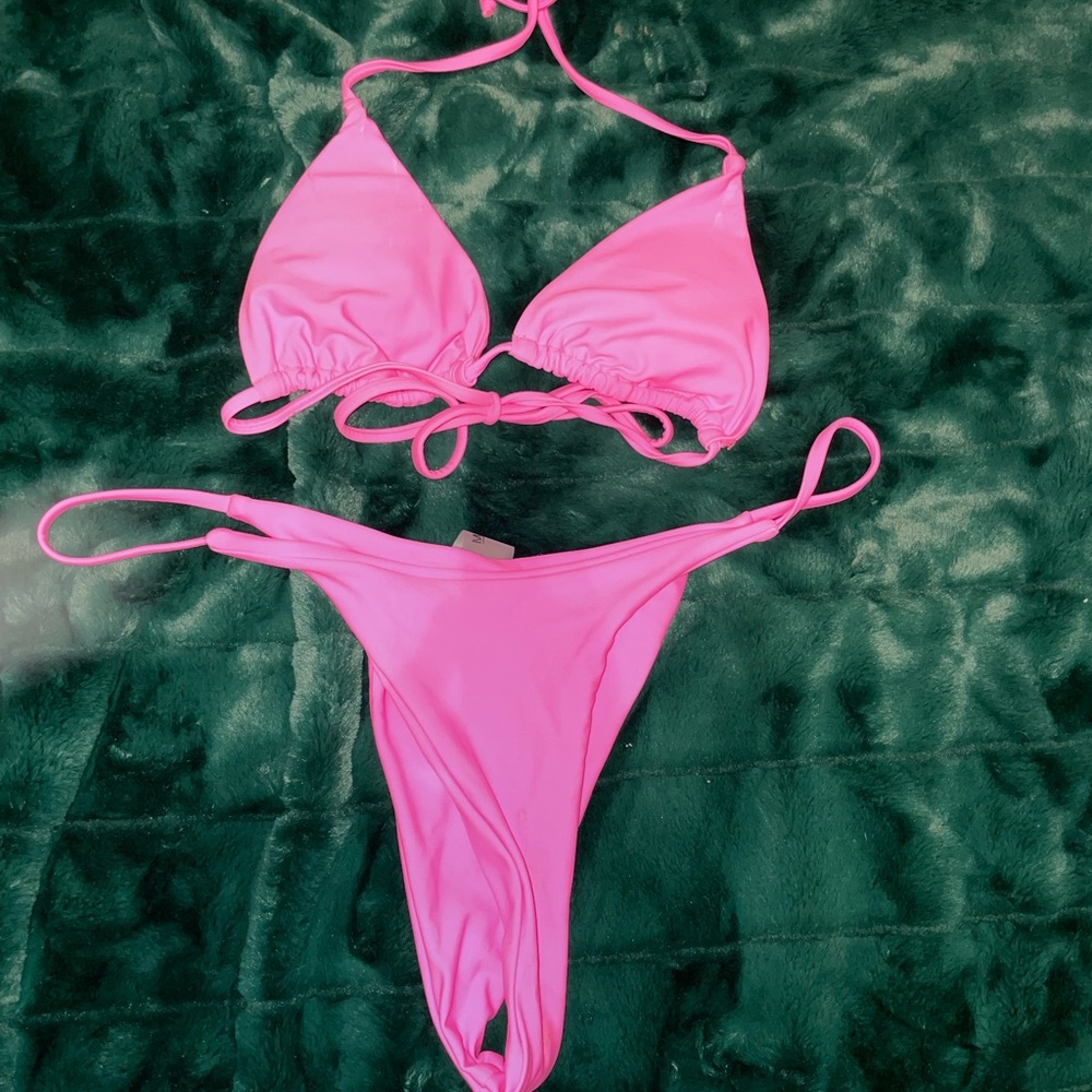 pink bathing suit
